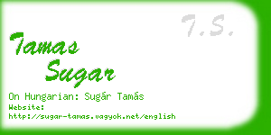 tamas sugar business card